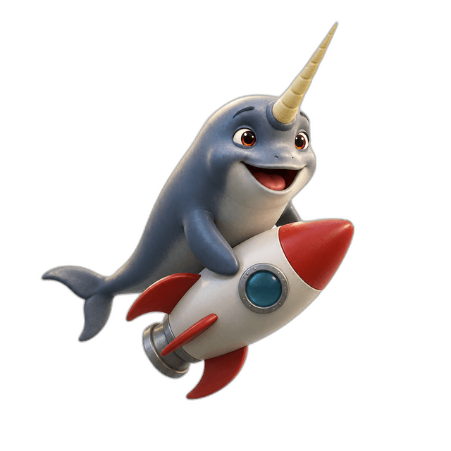Norby riding a rocket
